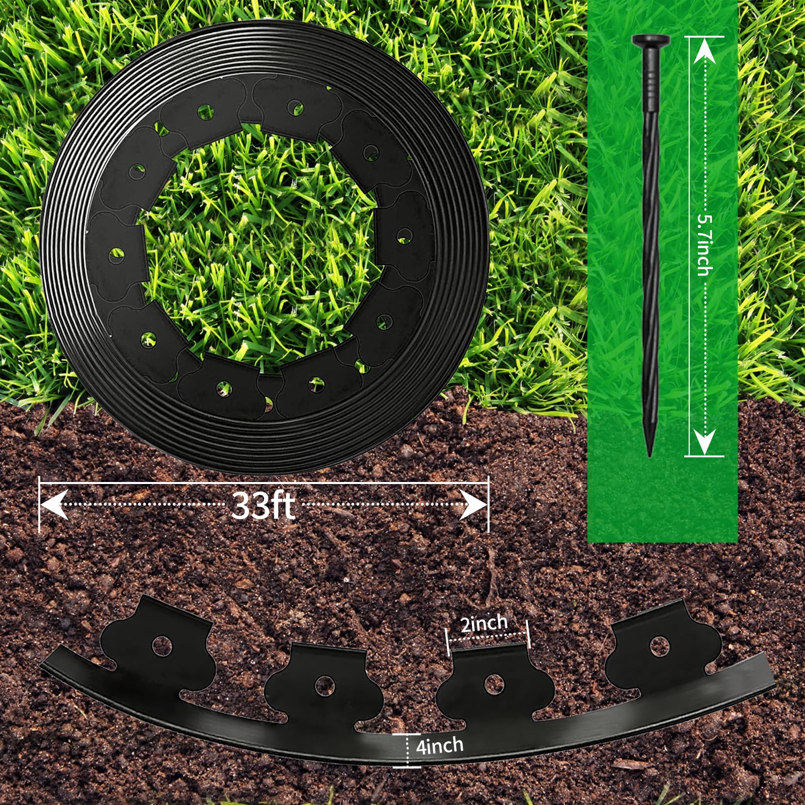 Generic close-up of 4in edge profile showing flexible material and clean separation benefit