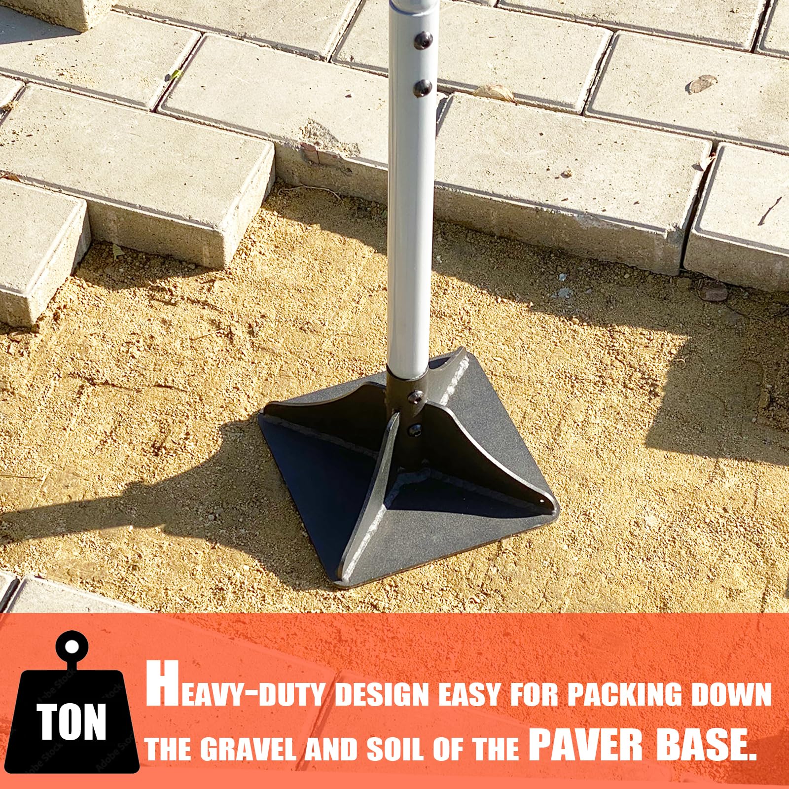 Generic Earth Rammer side profile highlighting welded joints for durability