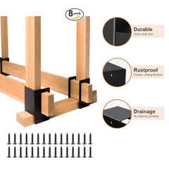 Generic bracket close-up showing powder-coated steel and rust-resistant protection from brand