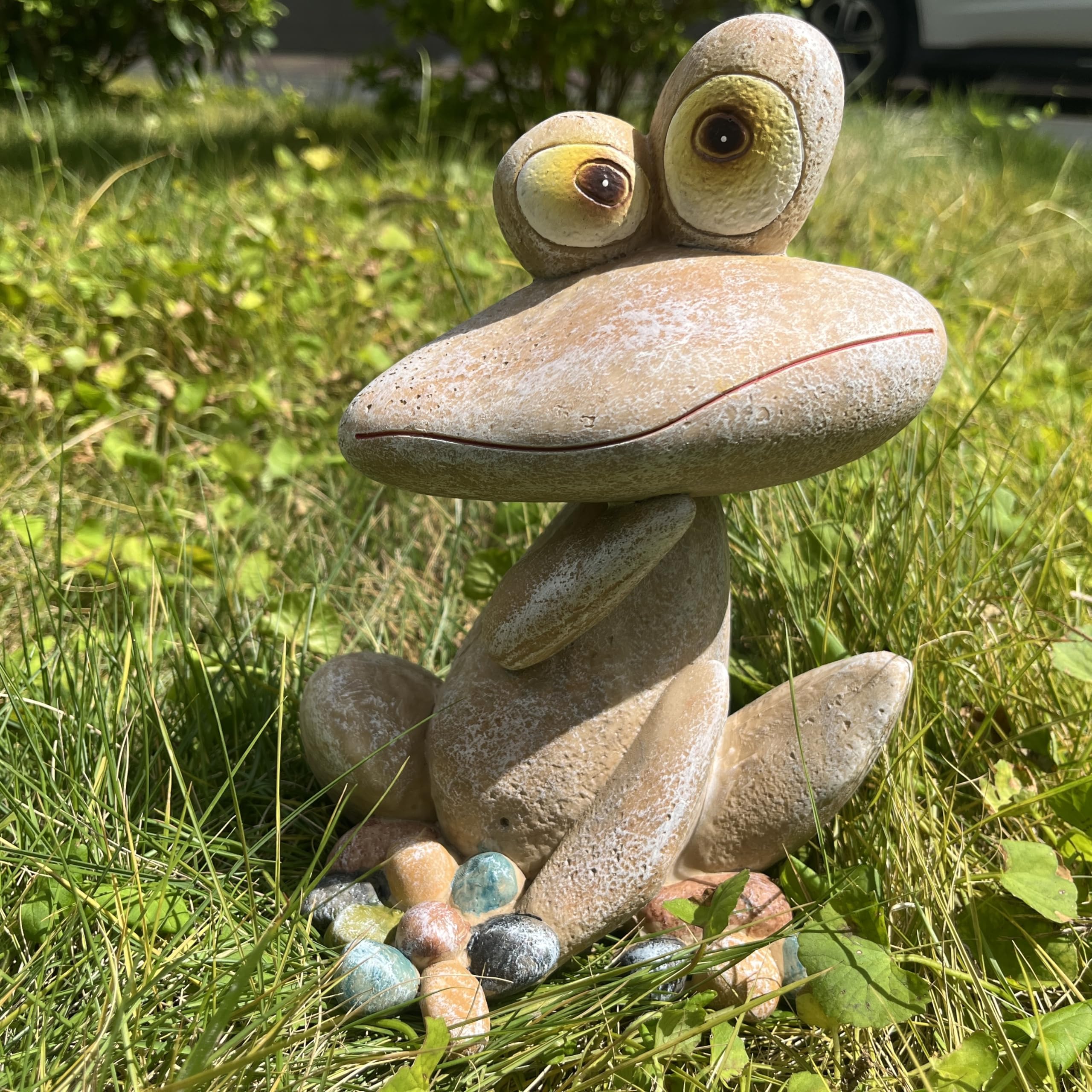 Generic frog hand-painted detail showing vibrant colors and UV protection