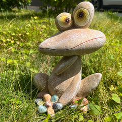 Generic frog hand-painted detail showing vibrant colors and UV protection
