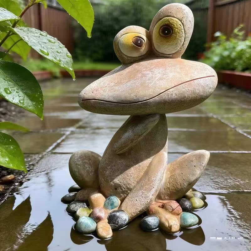 Generic frog side close-up highlighting weatherproof resin texture and detail