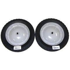 Generic steel wheel assembly front view showing hub and tread for reliable replacement