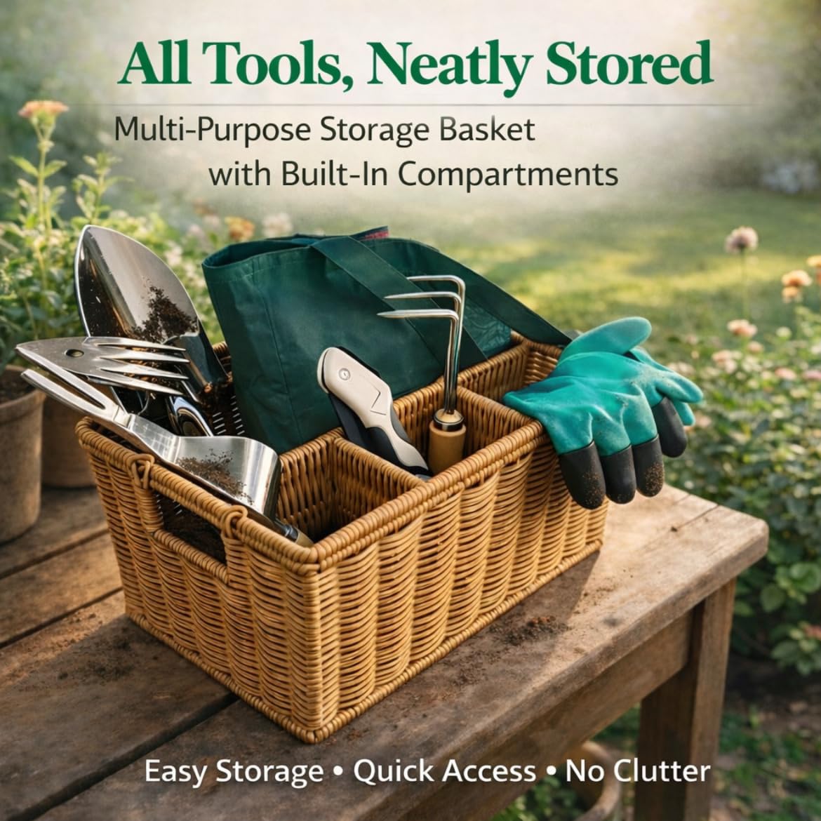 Generic full 9-piece set laid on grass for complete tool visibility