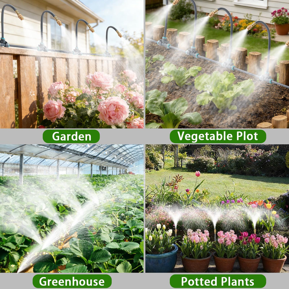 Generic brand installed drip system in greenhouse for automated watering