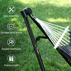 Generic brand pictured as a swing chair providing supported reading comfort