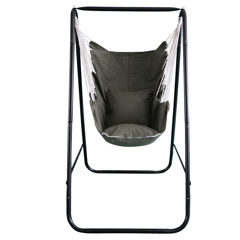 Generic brand hammock chair front view showing full setup and comfort