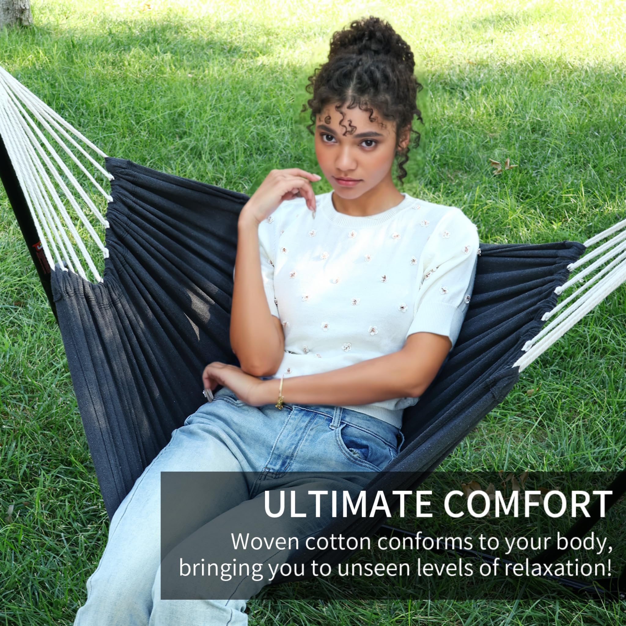 Generic brand steel frame detail highlighting sturdy powder-coated finish and durability