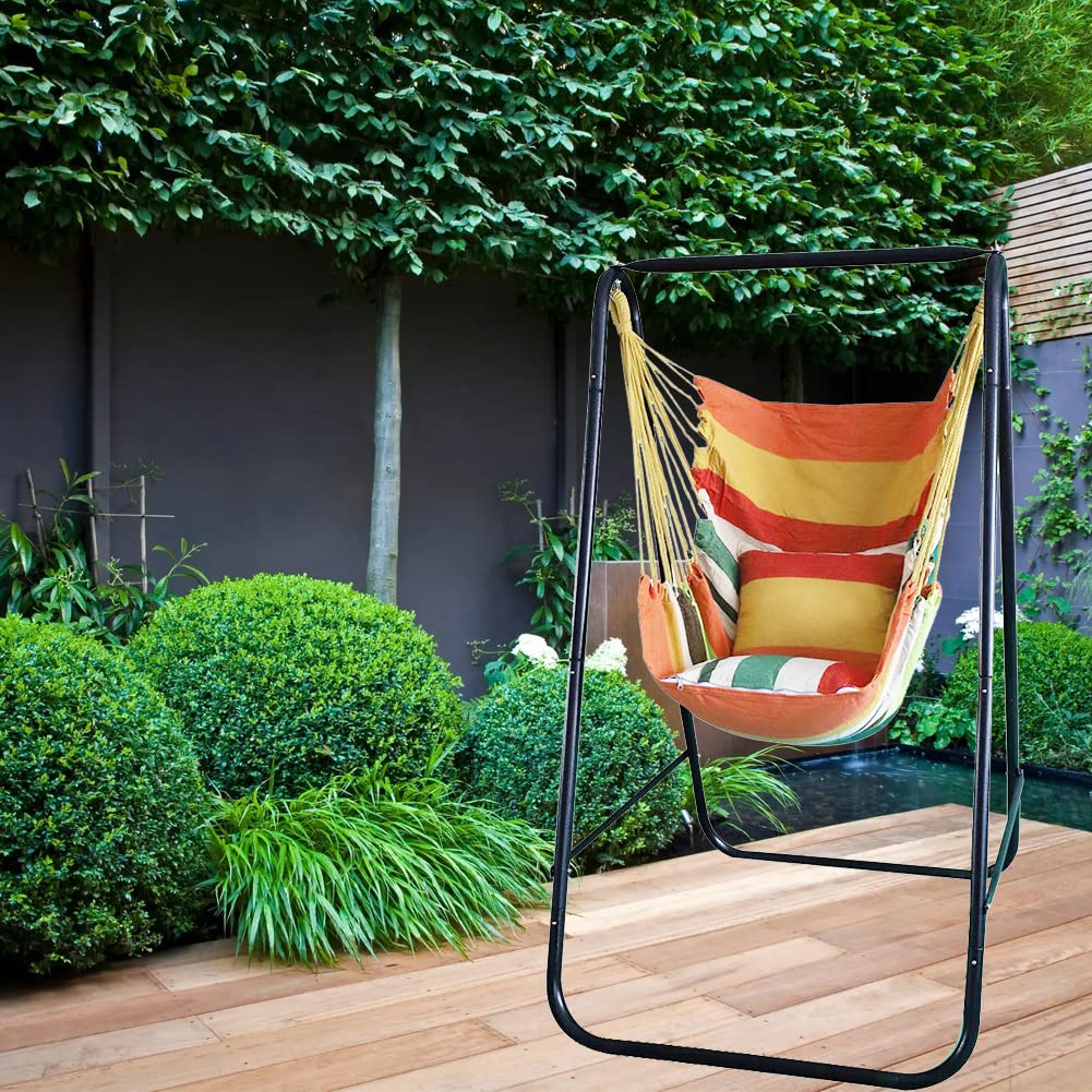 Generic hammock size comparison with person showing scale and seating space benefit clarity