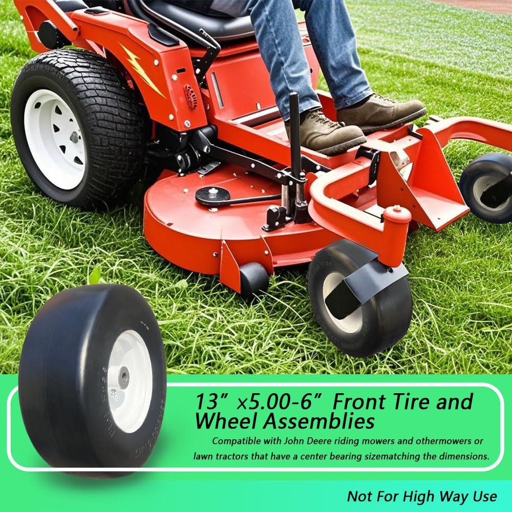 Generic in-use on riding mower demonstrating turf-friendly rolling performance