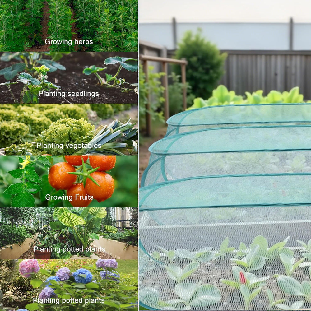 Generic cover in use on raised bed keeping pests off seedlings and vegetables
