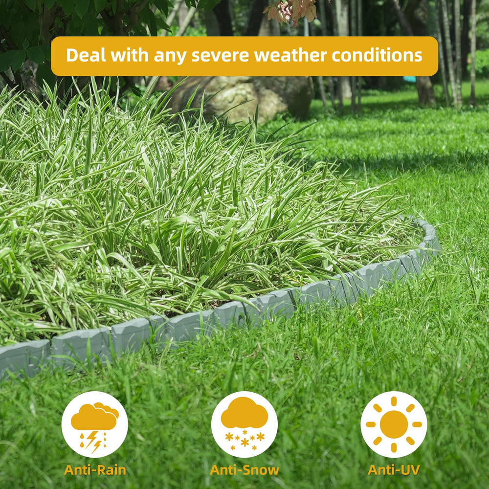 Generic image of edging curved around a flower bed showing design flexibility