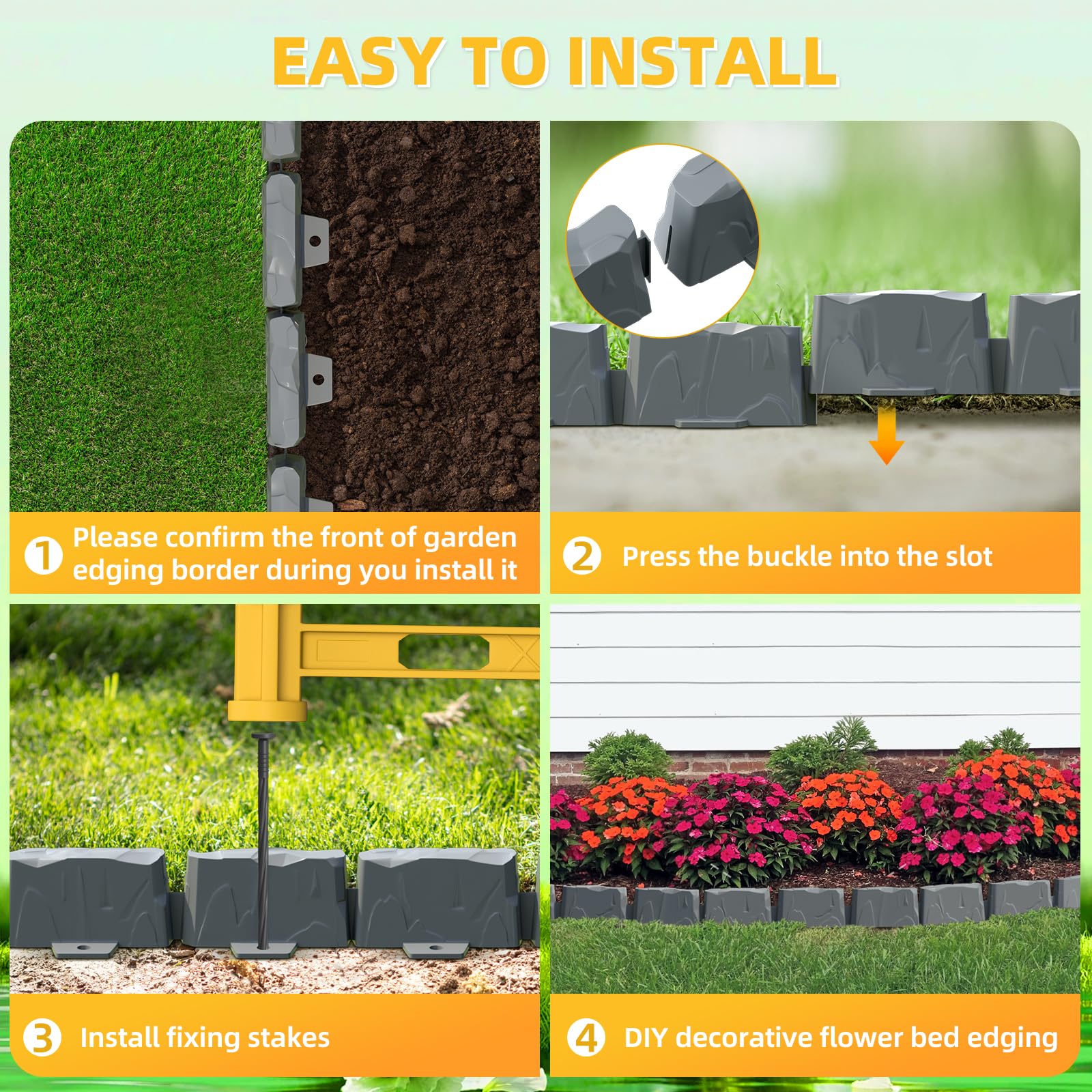 Generic photo of edging installed along a lawn showcasing tidy mowing edge