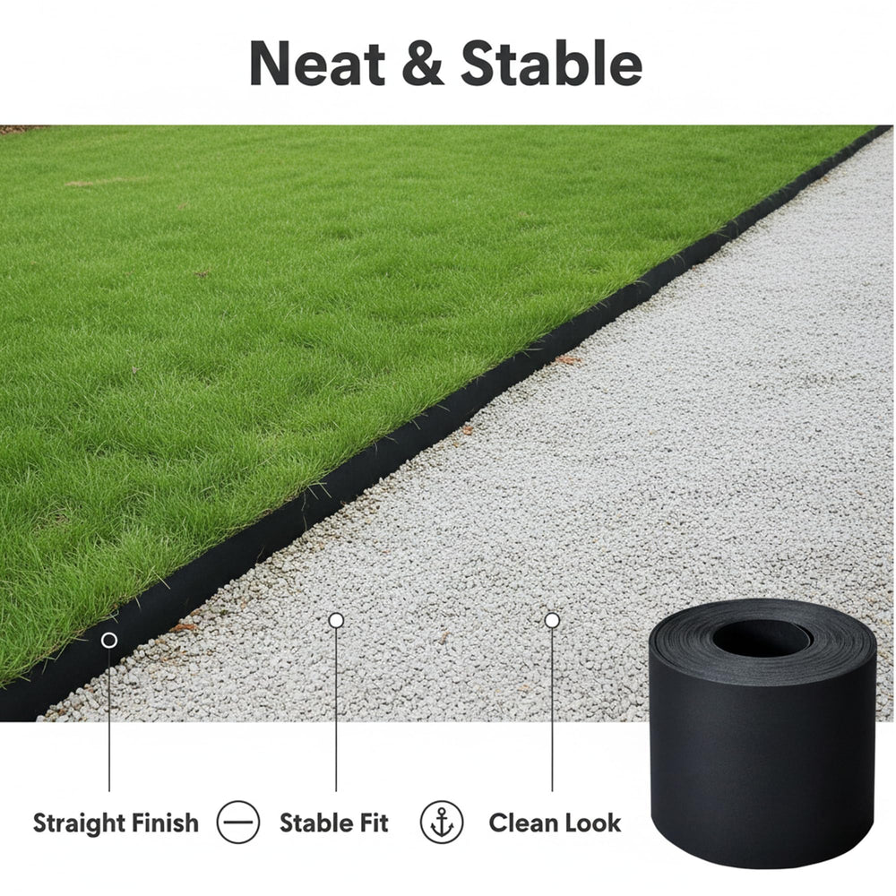Generic brand edging used as a driveway border keeping gravel contained benefit