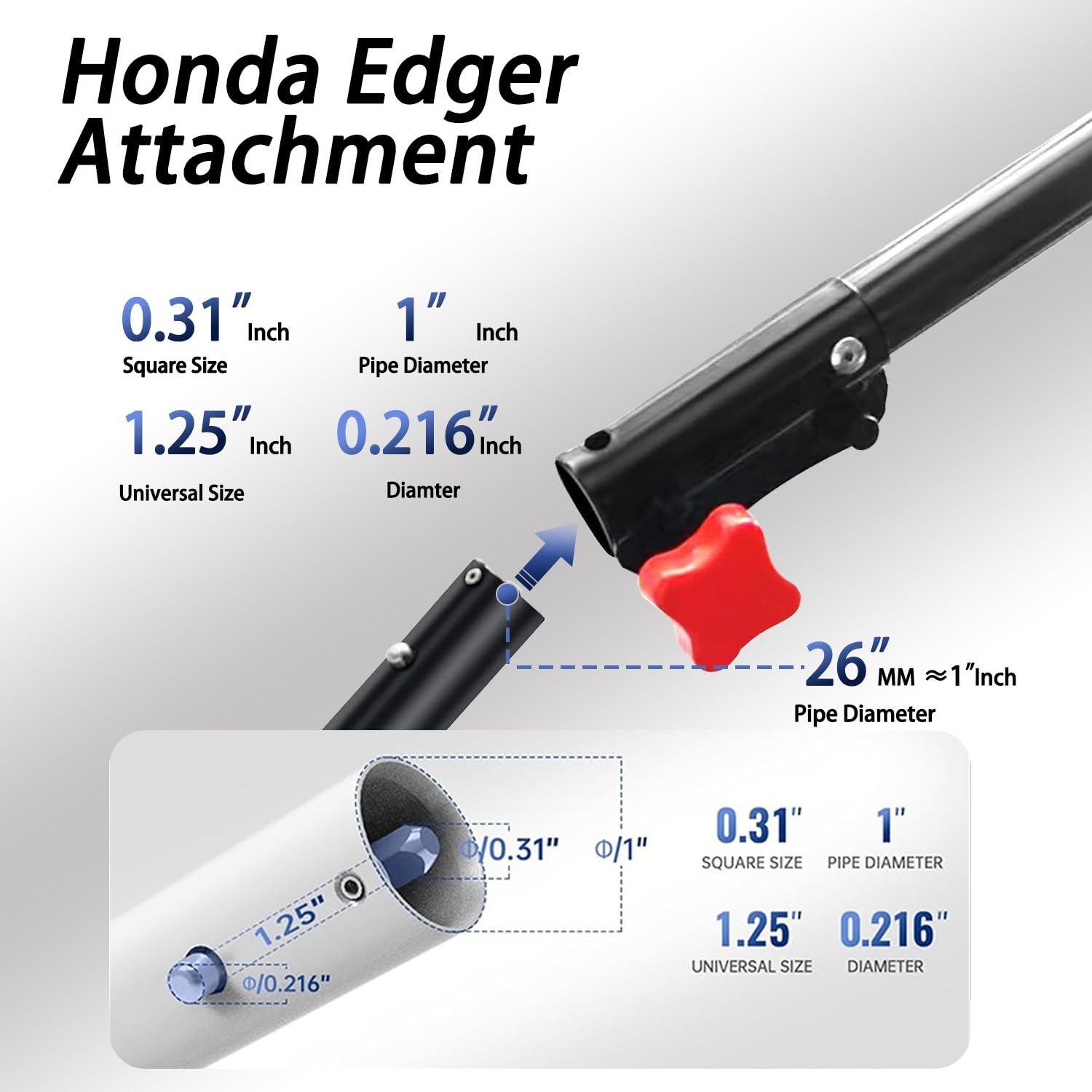 Generic edger next to ruler for scale, clarifies size and adjustable cutting depth