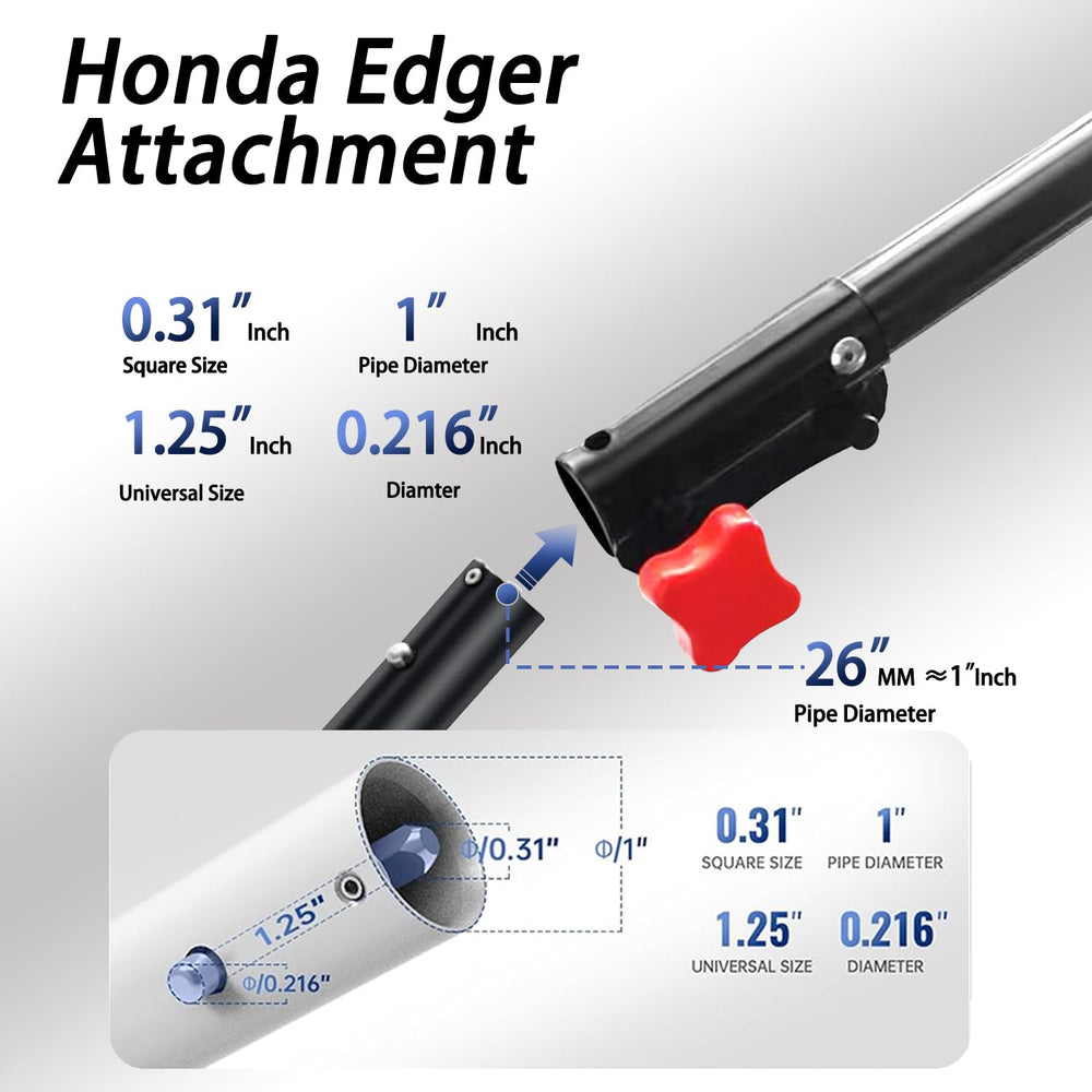 Generic edger next to ruler for scale, clarifies size and adjustable cutting depth