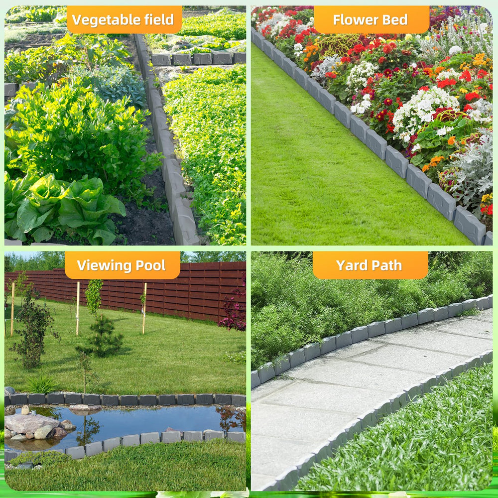 Generic lifestyle shot of pathway edged with panels showing improved curb appeal