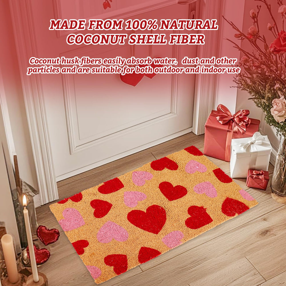 Generic mat at home entrance demonstrating brand welcome and decorative charm