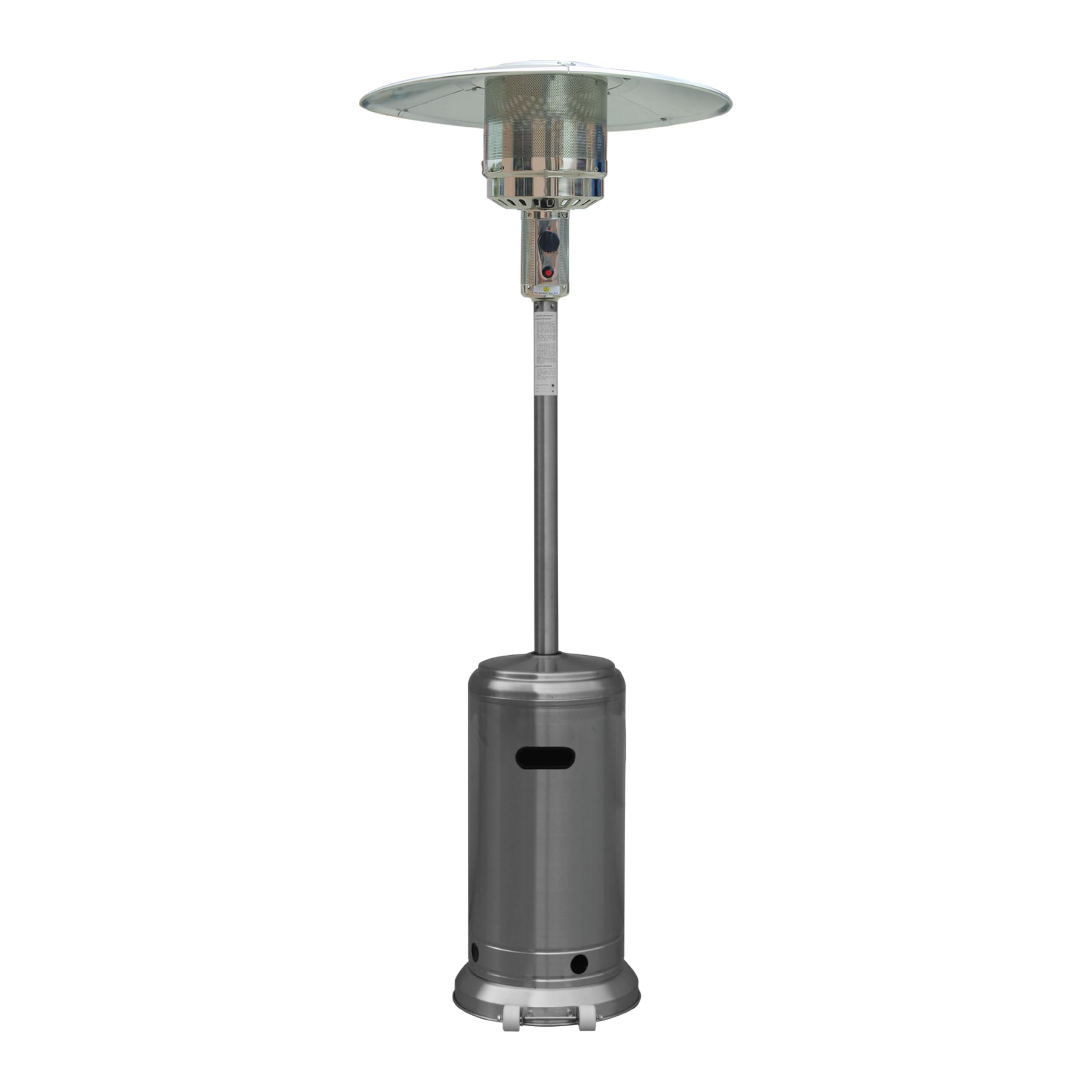 Generic NCZH assembled on a patio heater demonstrating improved heat coverage outdoors
