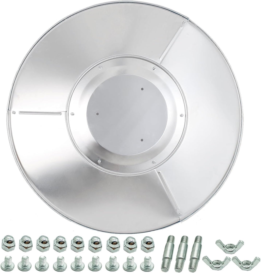 Generic NCZH front view of reflector panels showing included parts for quick replacement