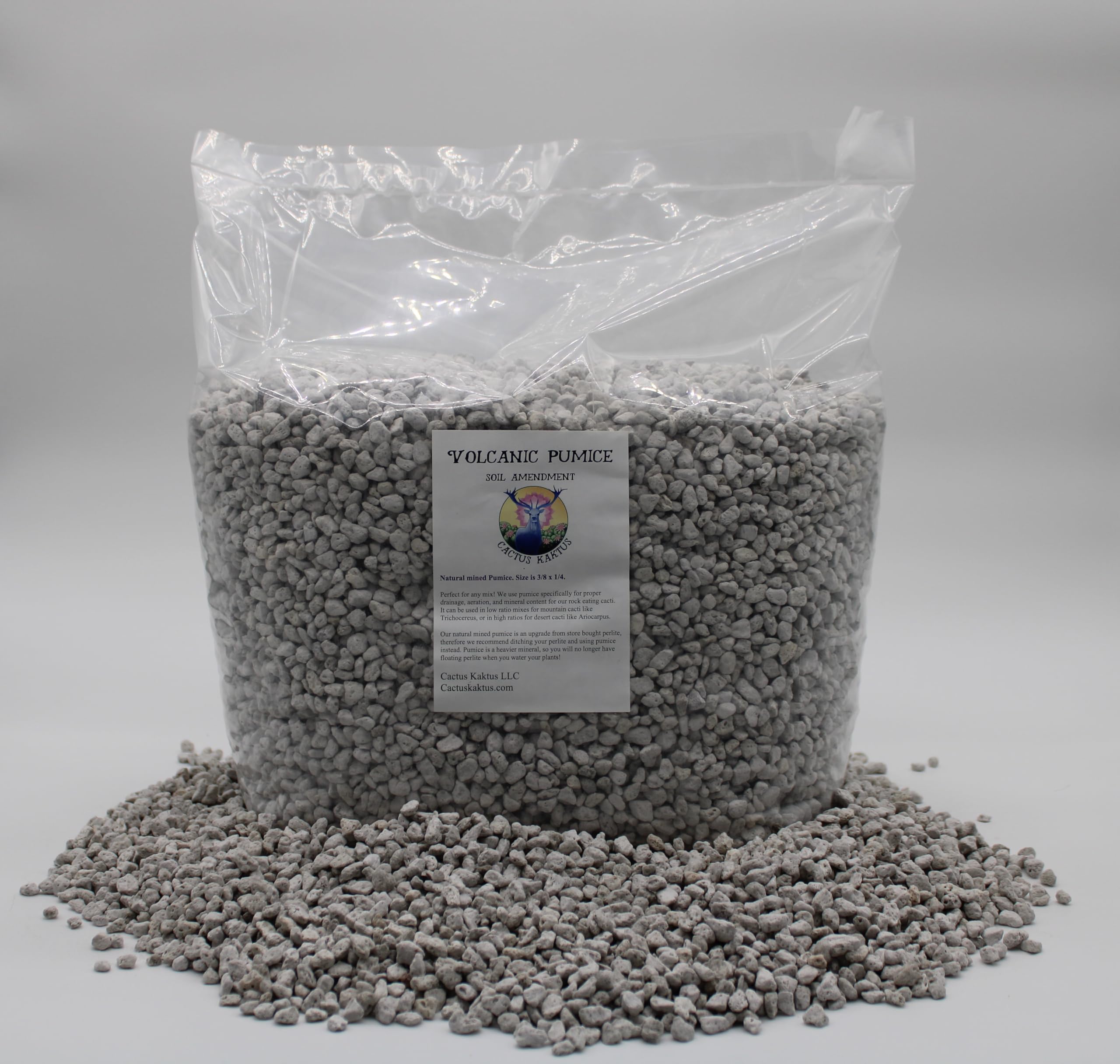 Generic brand pumice front-of-bag showing size and volume benefit