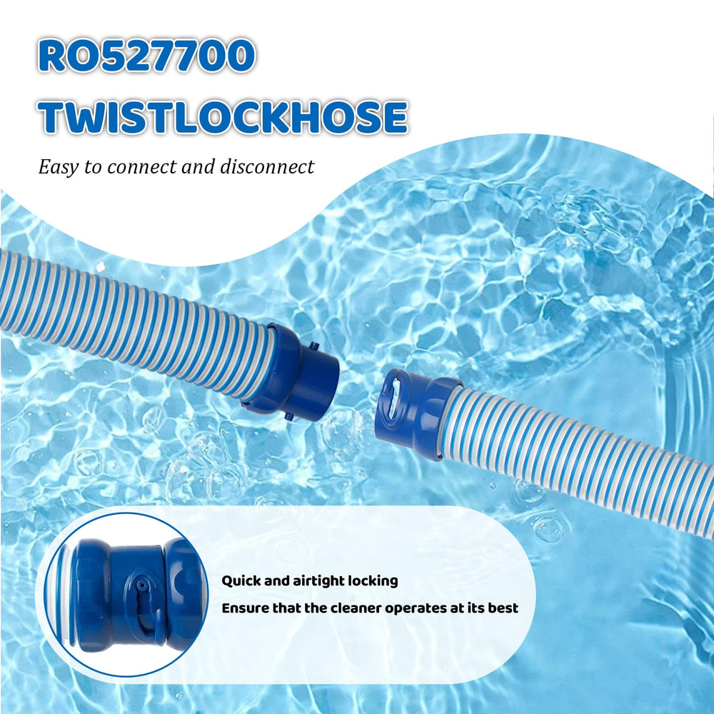 Generic brand hose attached to Baracuda cleaner showing restored suction performance