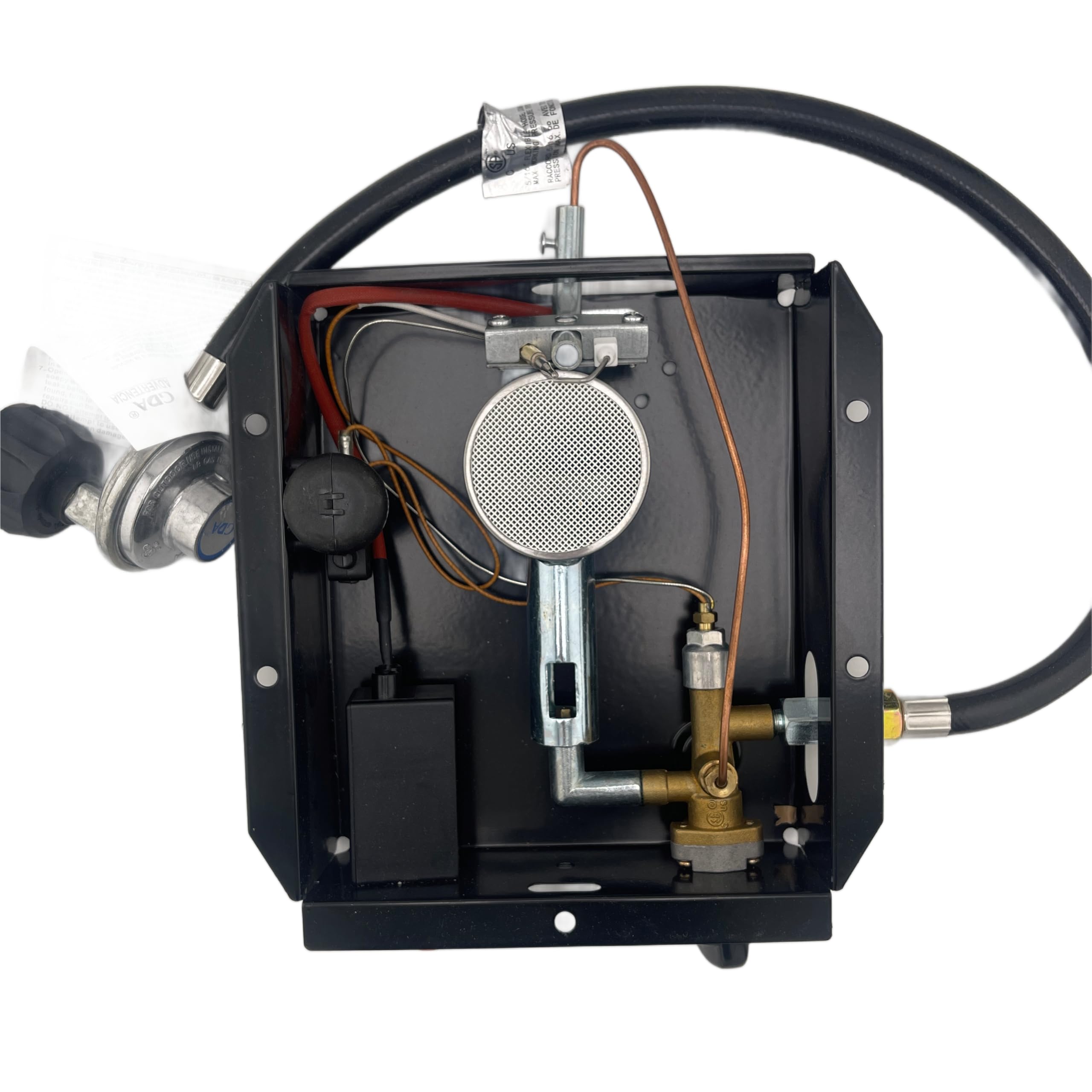 Generic regulator and hose laydown with CSA marking for safe propane connection