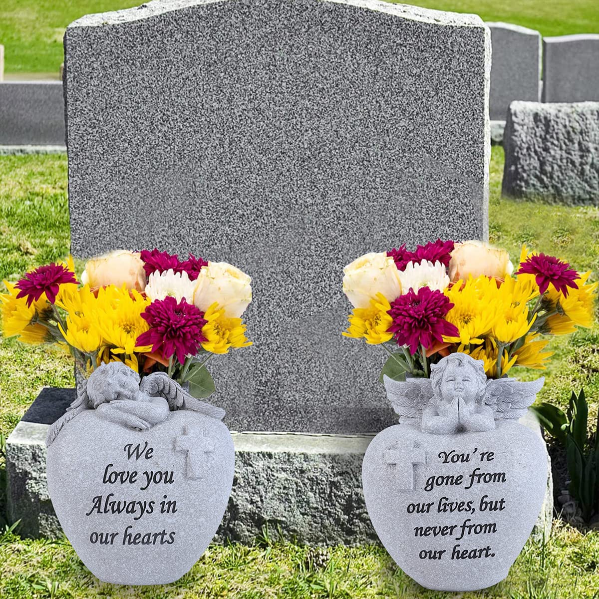 Generic removable stake demonstration used for secure graveside placement benefit