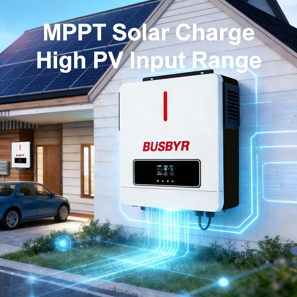 Generic inverter installed in RV illustrating compact, integrated power