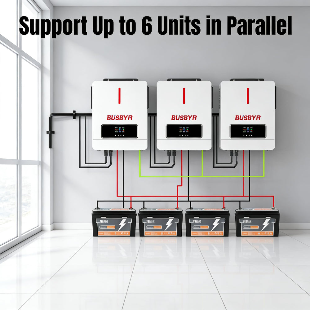 Generic solar PV input wiring into inverter demonstrating MPPT support