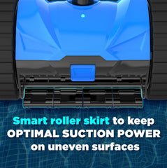 Generic close-up of rubber tire demonstrating grip and wall-climb benefit