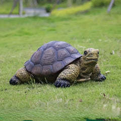 Generic tortoise statue front view showing lifelike pose and garden focal point benefit