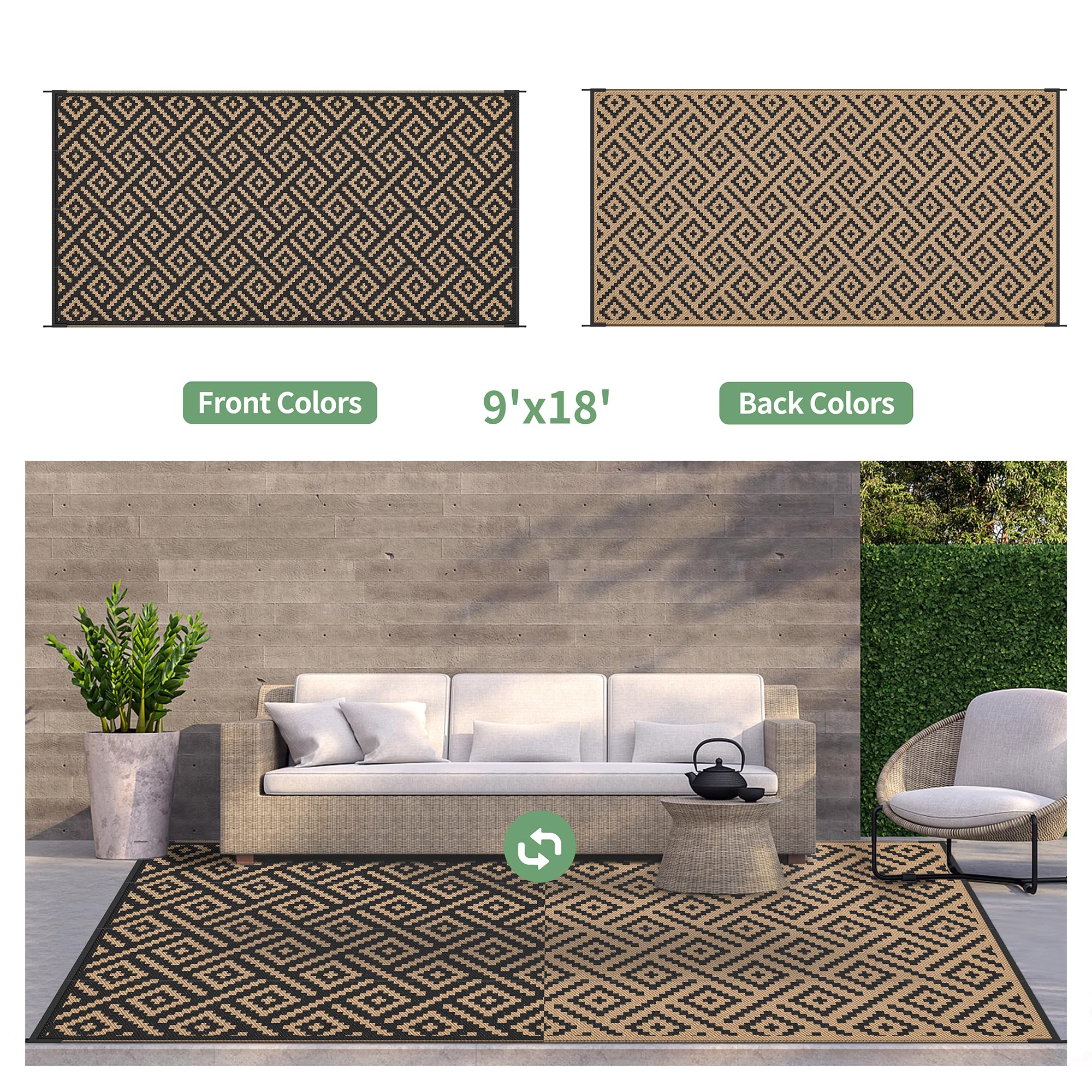 GENIMO rolled rug in carry bag for easy transport and storage