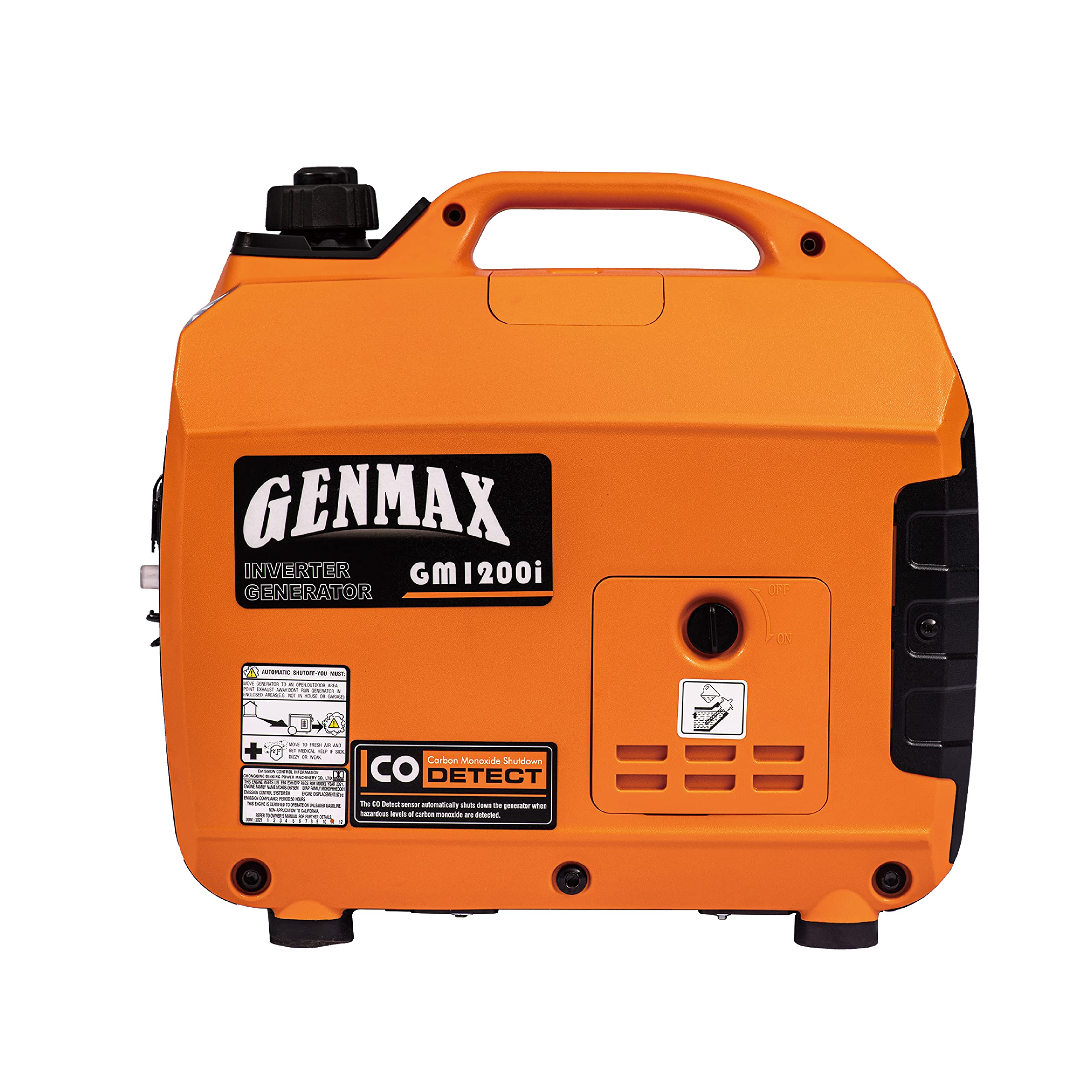 GENMAX GM1200i packaging and manual photo showing included warranty and docs