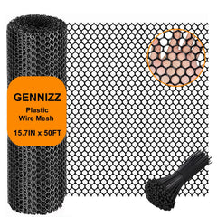 GENNIZZ front view of rolled plastic mesh showing length and packaging benefit