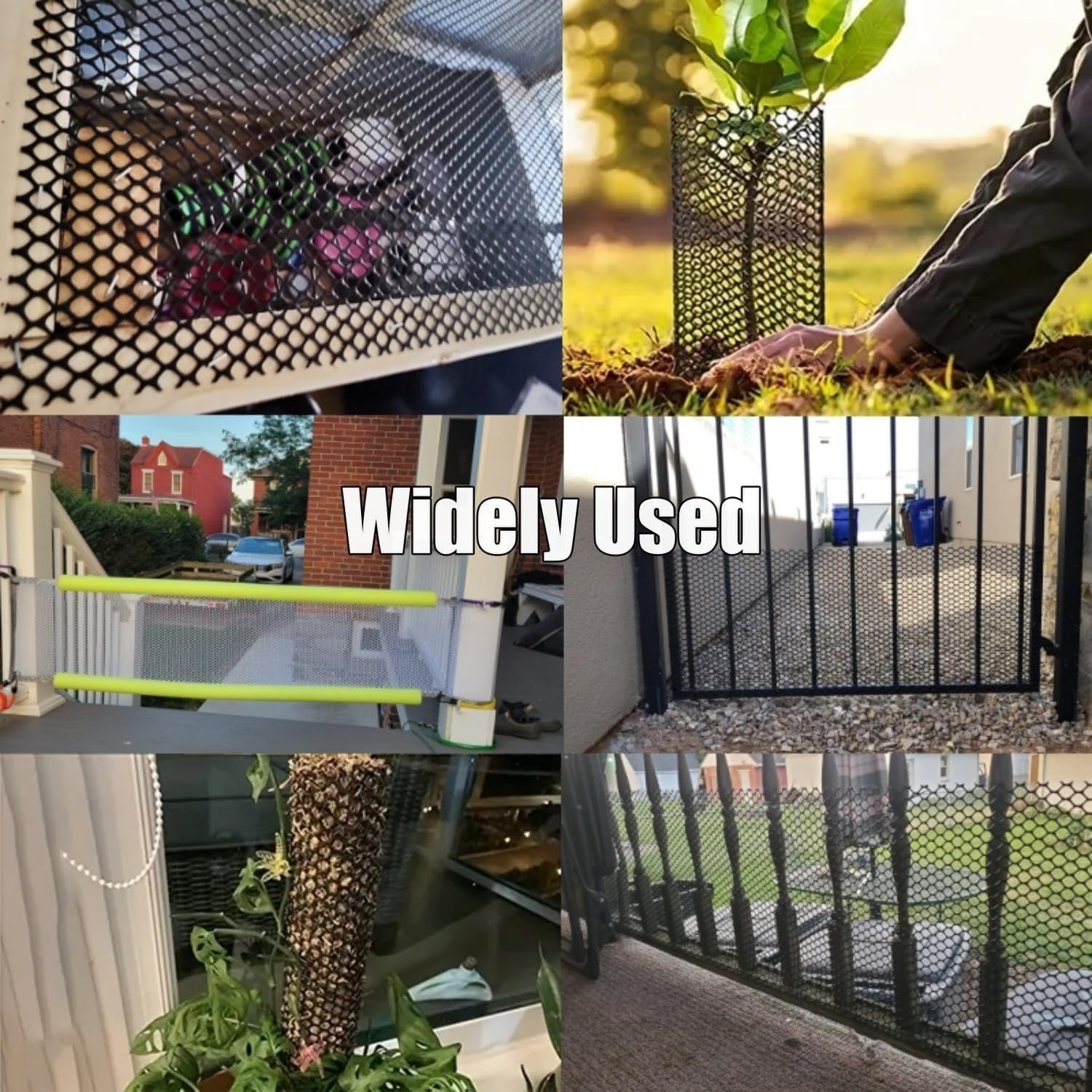GENNIZZ mesh used in garden bed keeping seedlings safe and tidy