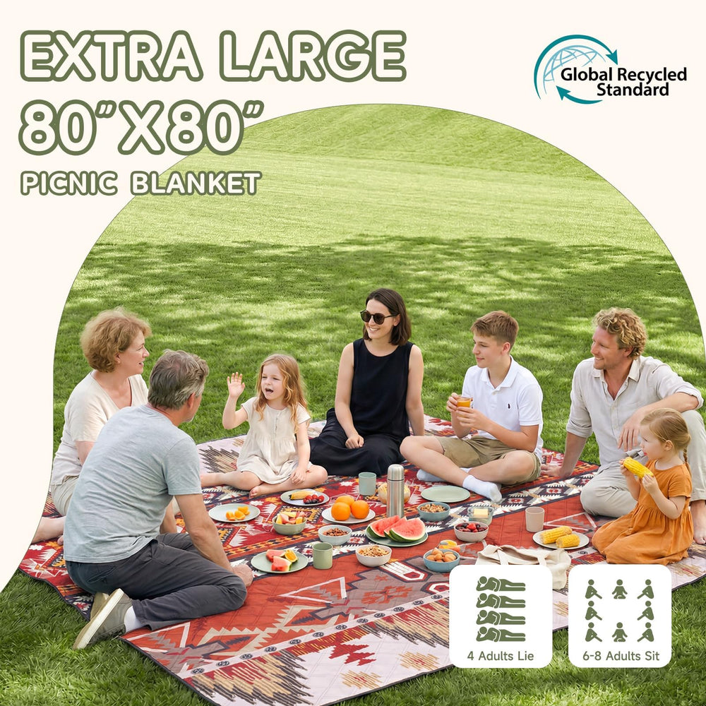 Genovega folded blanket with strap for compact transport and easy carry