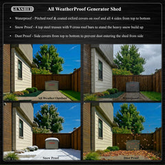 GenShed fabric close-up showing waterproof texture for outdoor protection
