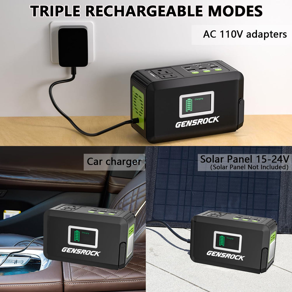 GENSROCK on a camp table powering devices outdoors for reliable off-grid use