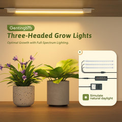 GENTINGBRO close-up of full-spectrum LED grow light panel for healthy indoor growth
