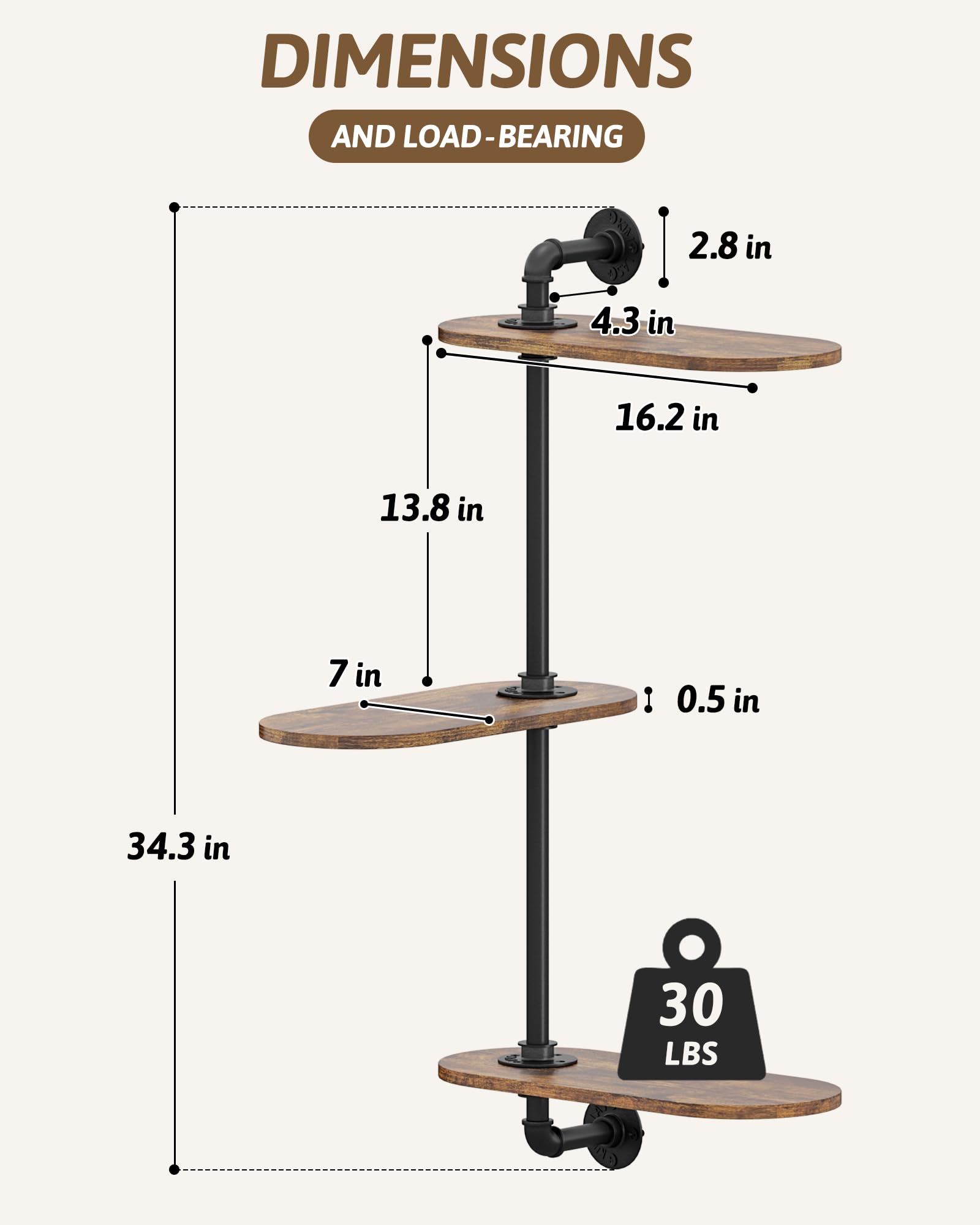 GENTINGBRO close-up of wood grain shelf highlighting durable finish and natural warmth