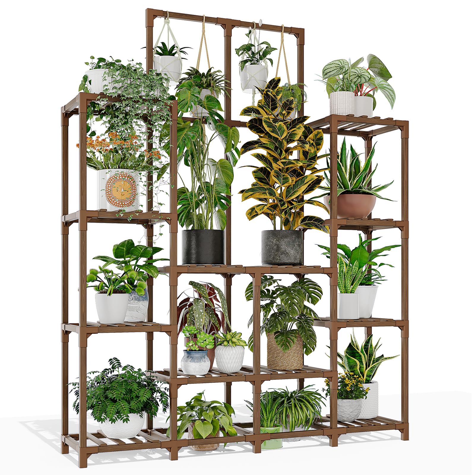 GENTINGBRO front view 63-inch plant stand shows space-saving vertical display