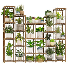 GENTINGBRO front view of large 22-tier shelf showing organized plants benefit space-saving