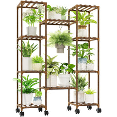 GENTINGBRO front view tall plant stand showing large display and capacity