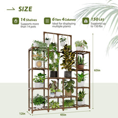 GENTINGBRO plant shelf in living room demonstrating organized greenery benefit