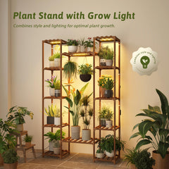 GENTINGBRO plant stand in living room showing decorative display and light support