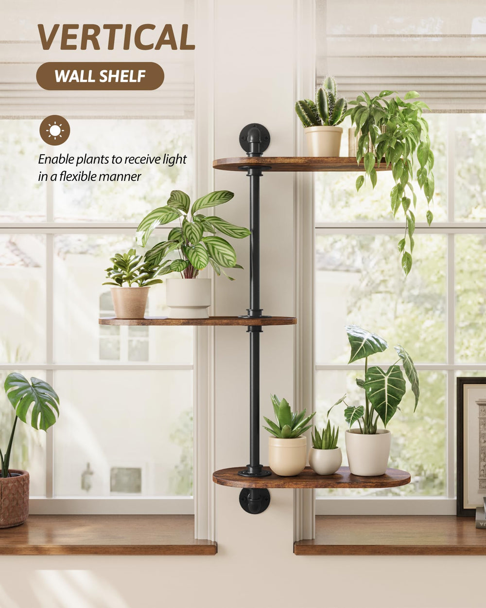 GENTINGBRO size comparison with pots showing scale and capacity for multiple planters