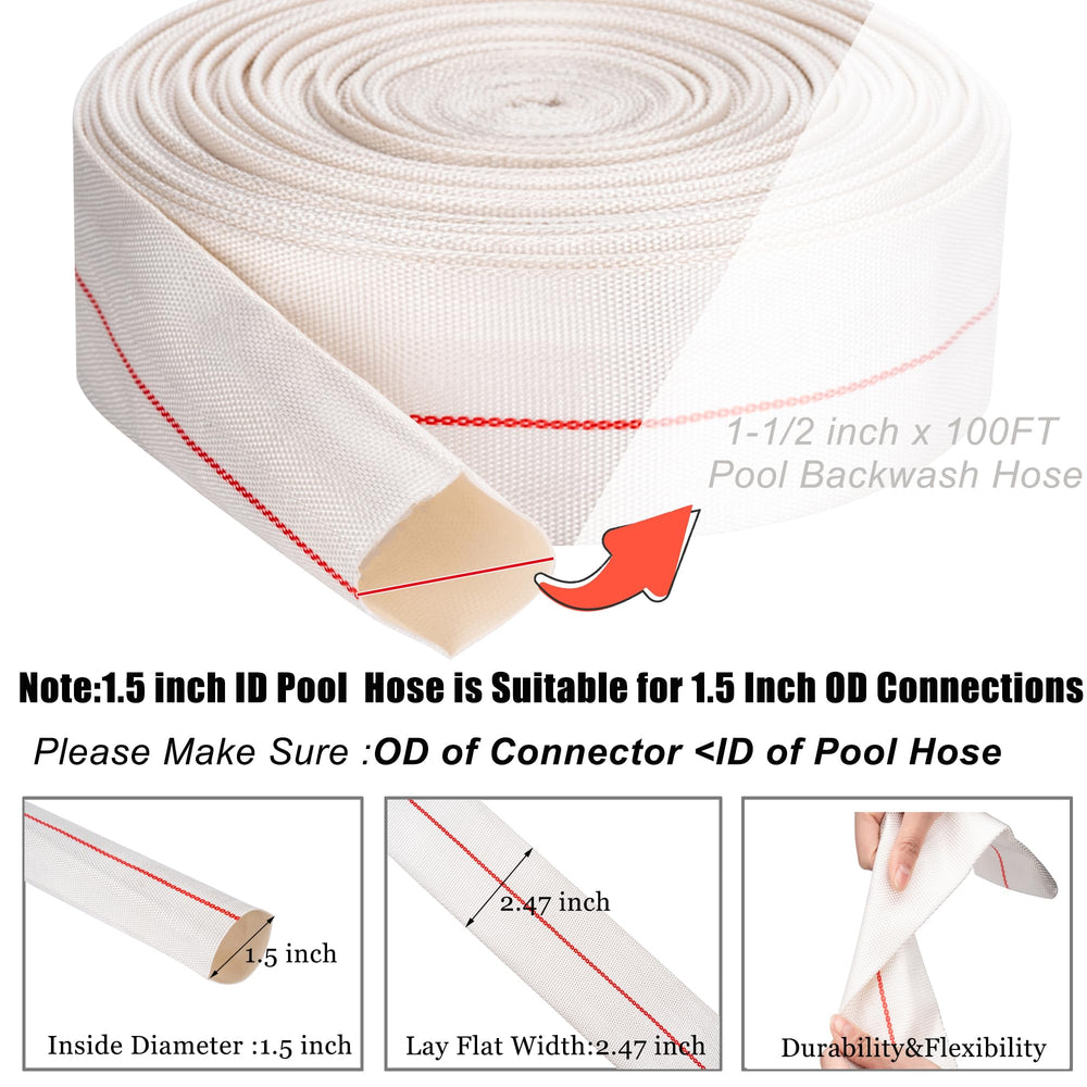 Geowaky hose fully laid flat along driveway demonstrating tangle-free handling