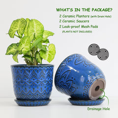 Gepege drainage hole and saucer detail preventing overwatering and protecting surfaces