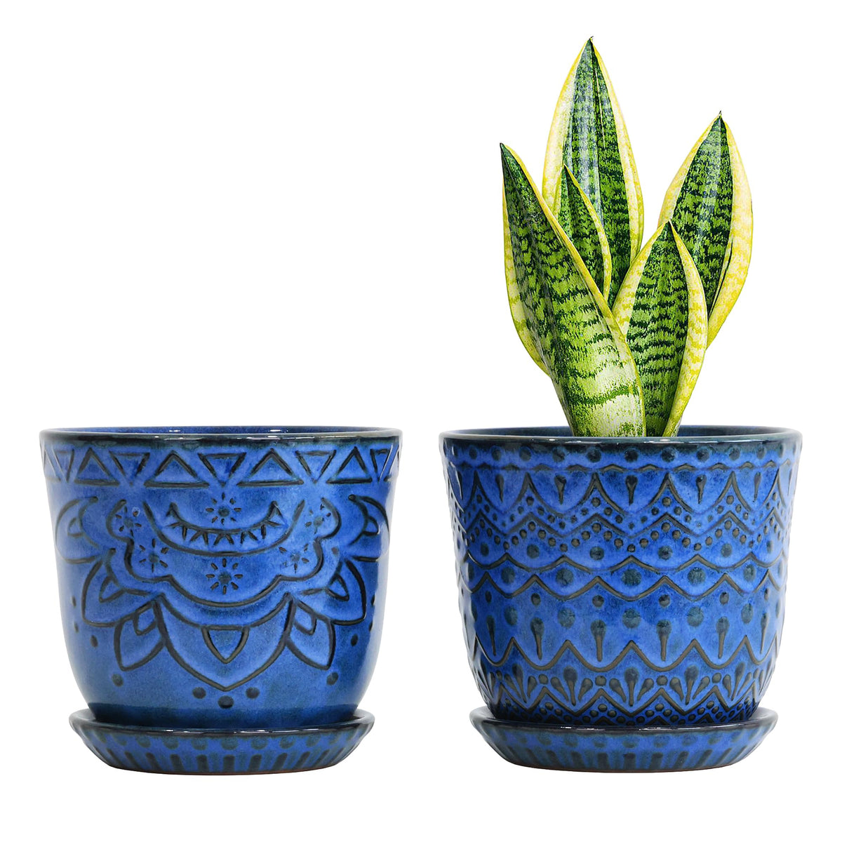 Gepege front view 6 inch ceramic pot showing minimalist design and easy styling